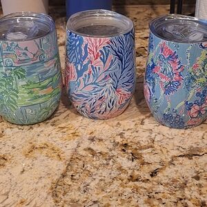 Lilly pulitizer Wine glasses